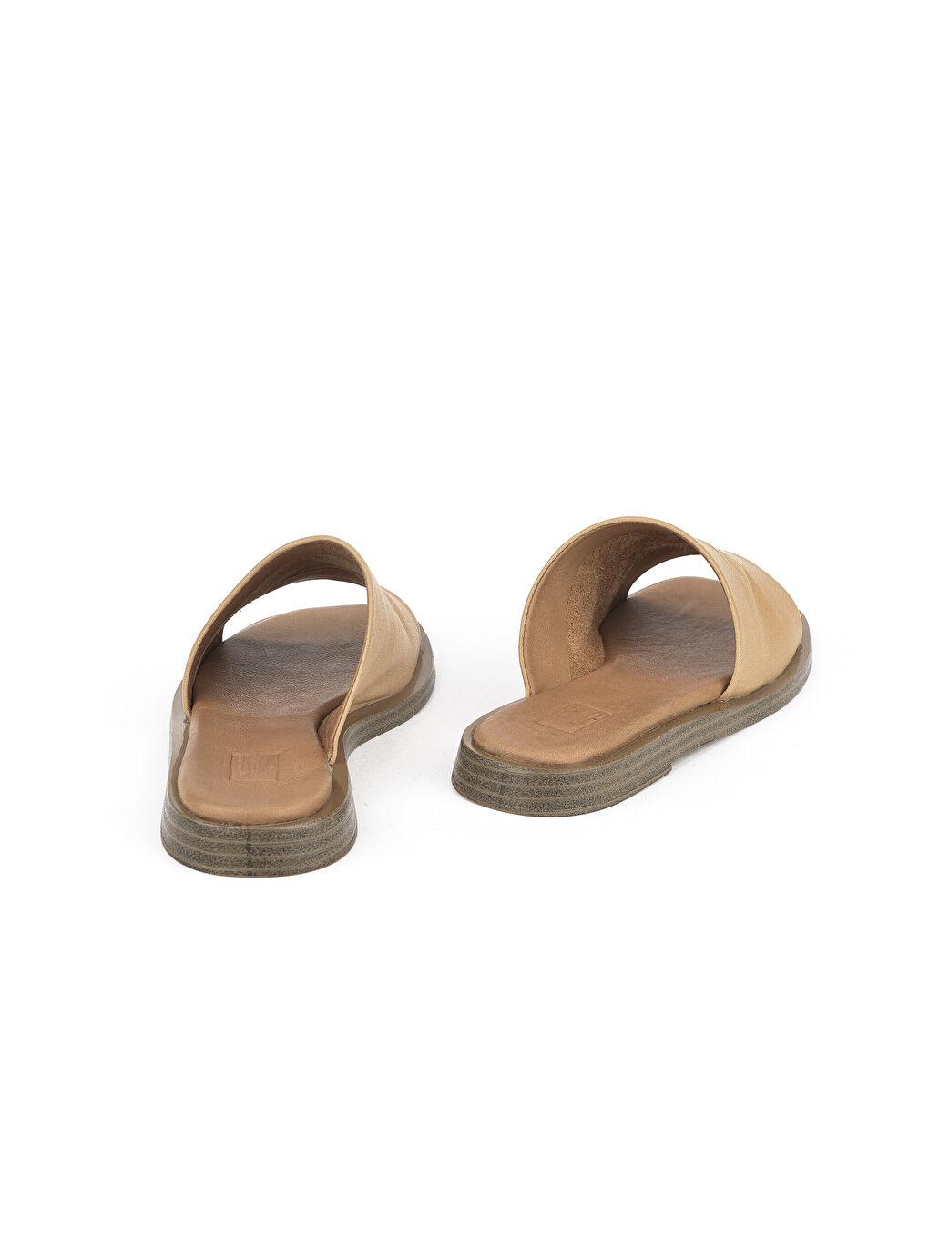 Bej Hakiki Deri Kadın Terlik 1511033ZFATOU Nude-2