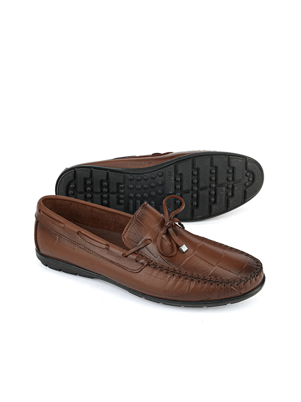 Kahverengi Erkek Hakiki Deri Loafer 161423Z42 Taba-3