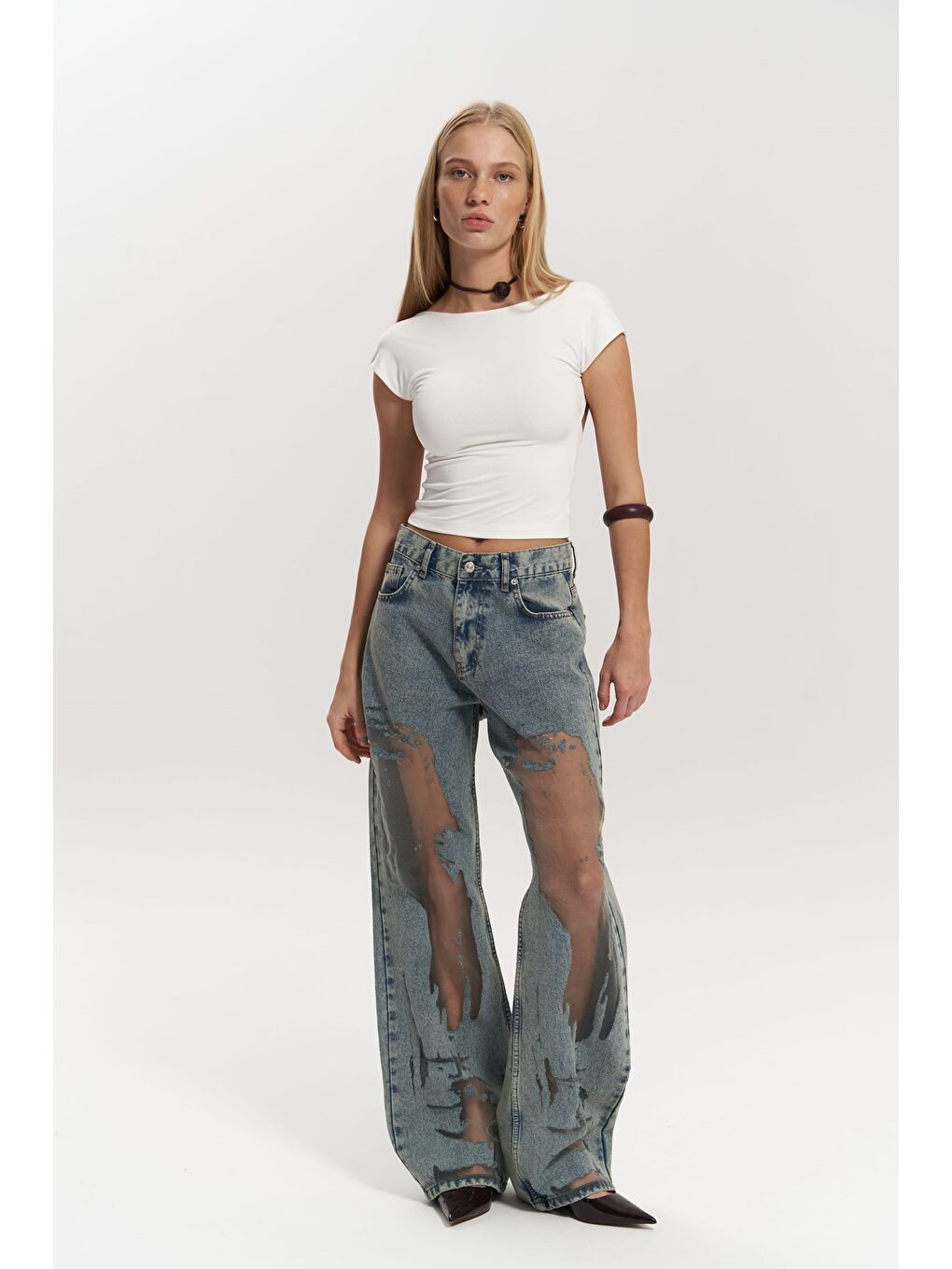 Trixie Mavi Transparan Jean Pantolon-7