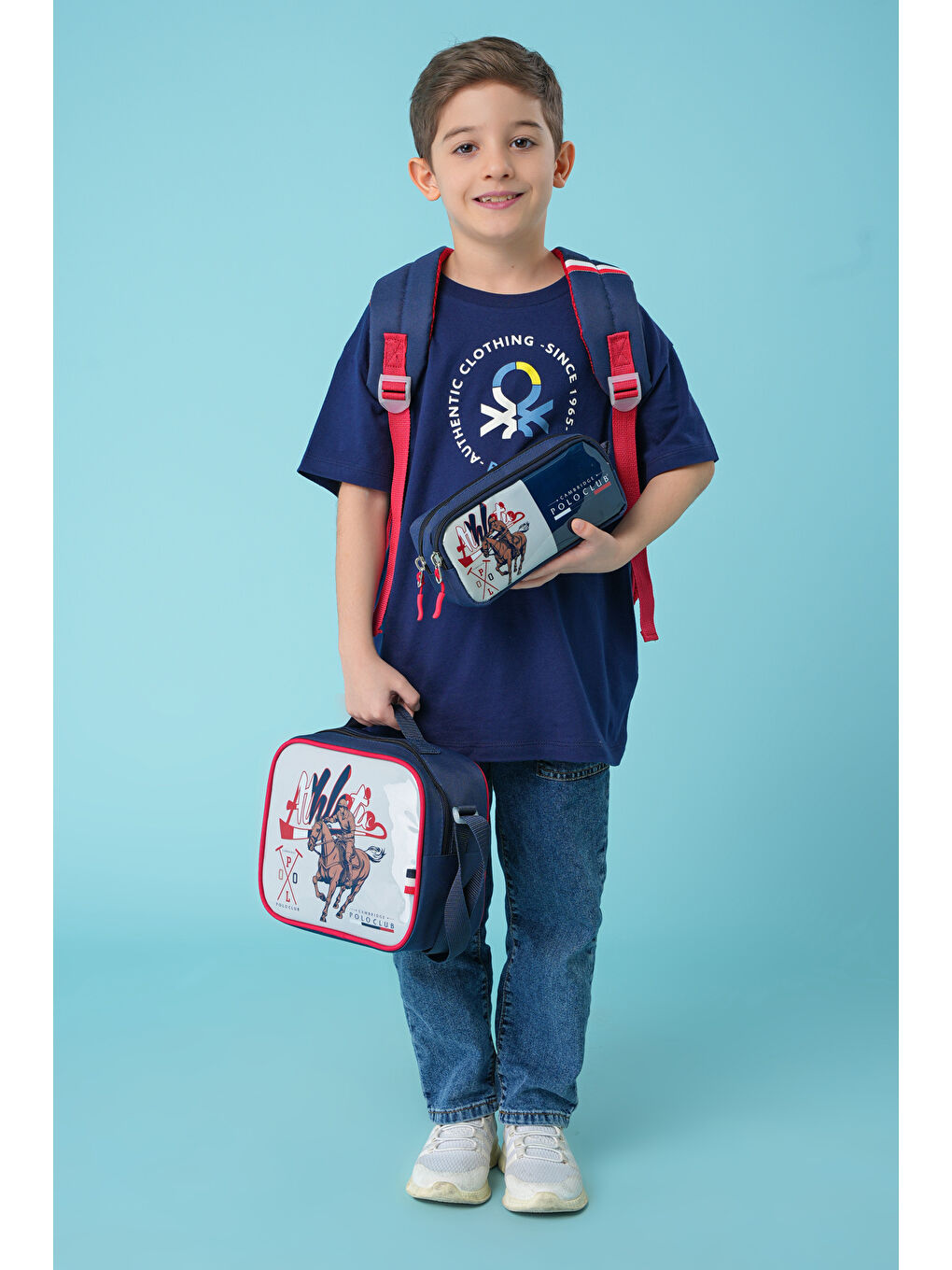 Lacivert Riders 3'lü Erkek İlkokul Çanta Seti-1