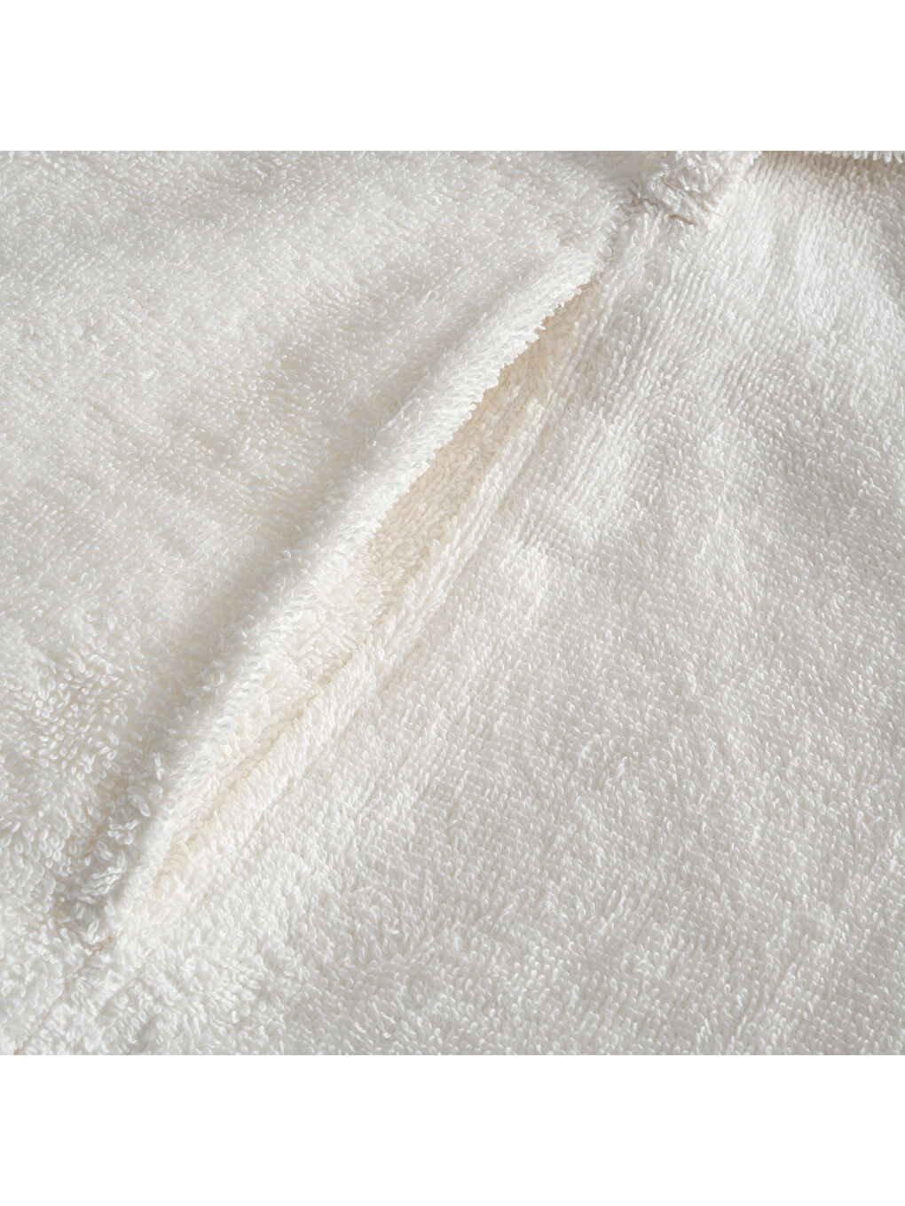 Ekru Lara Kadın Bornoz %100 Pamuk Jakarlı Krem-3