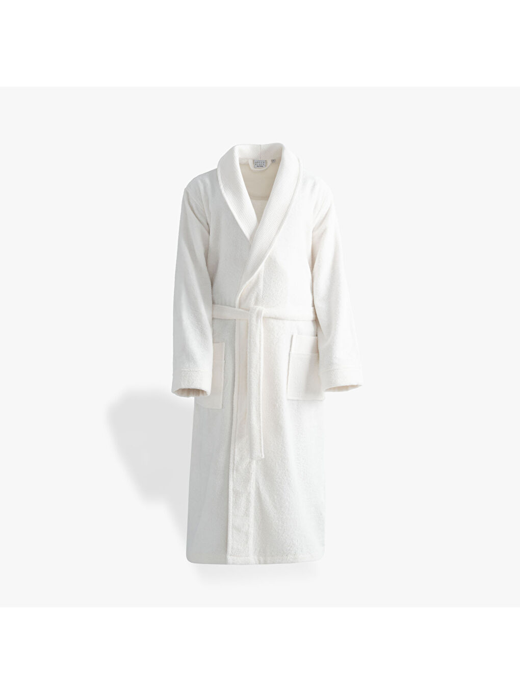 Ekru Lara Erkek Bornoz %100 Pamuk Jakarlı Krem