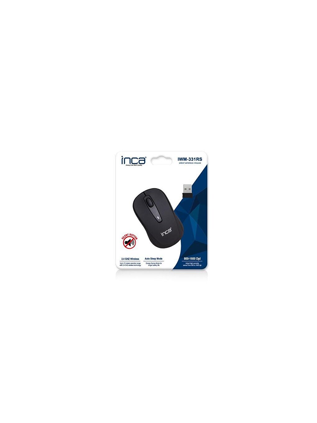 Inca Siyah IWM-331RS Silent Wireless Mouse (Sessiz Tıklanma Mouse ) - 5