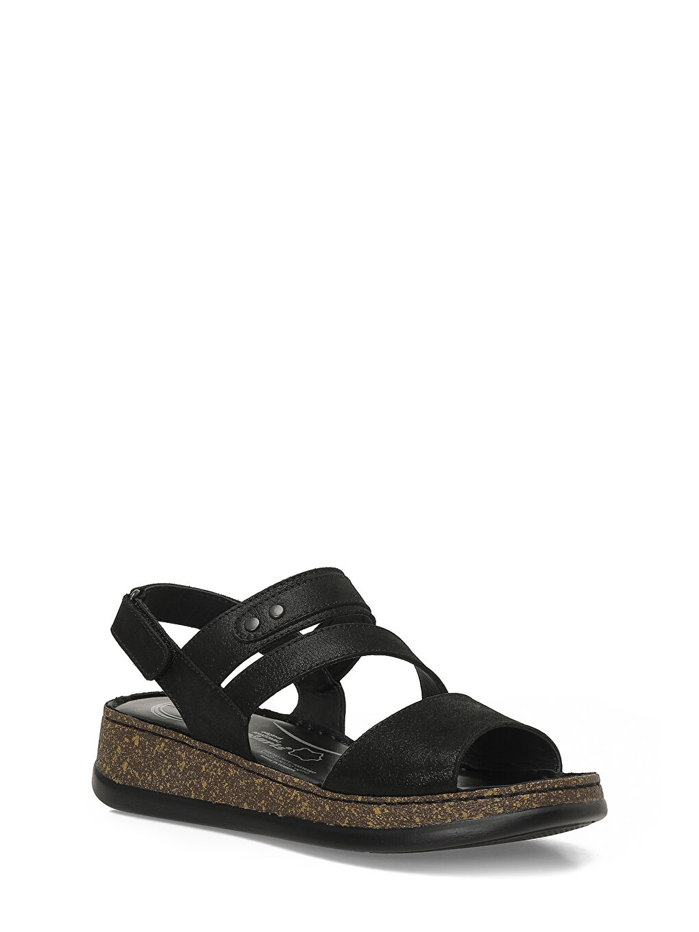105790.Z6FX Siyah Kadın Comfort Sandalet-1