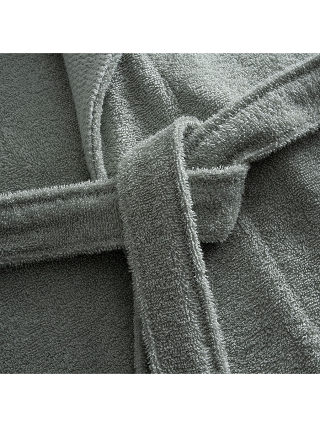 Lara Kadın Bornoz %100 Pamuk Jakarlı Yeşil-3