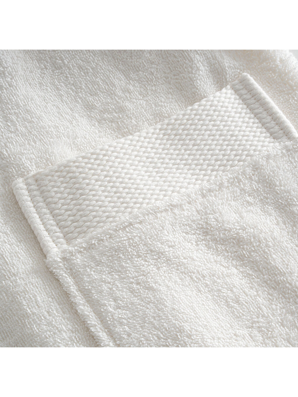 Ekru Lara Erkek Bornoz %100 Pamuk Jakarlı Krem-3