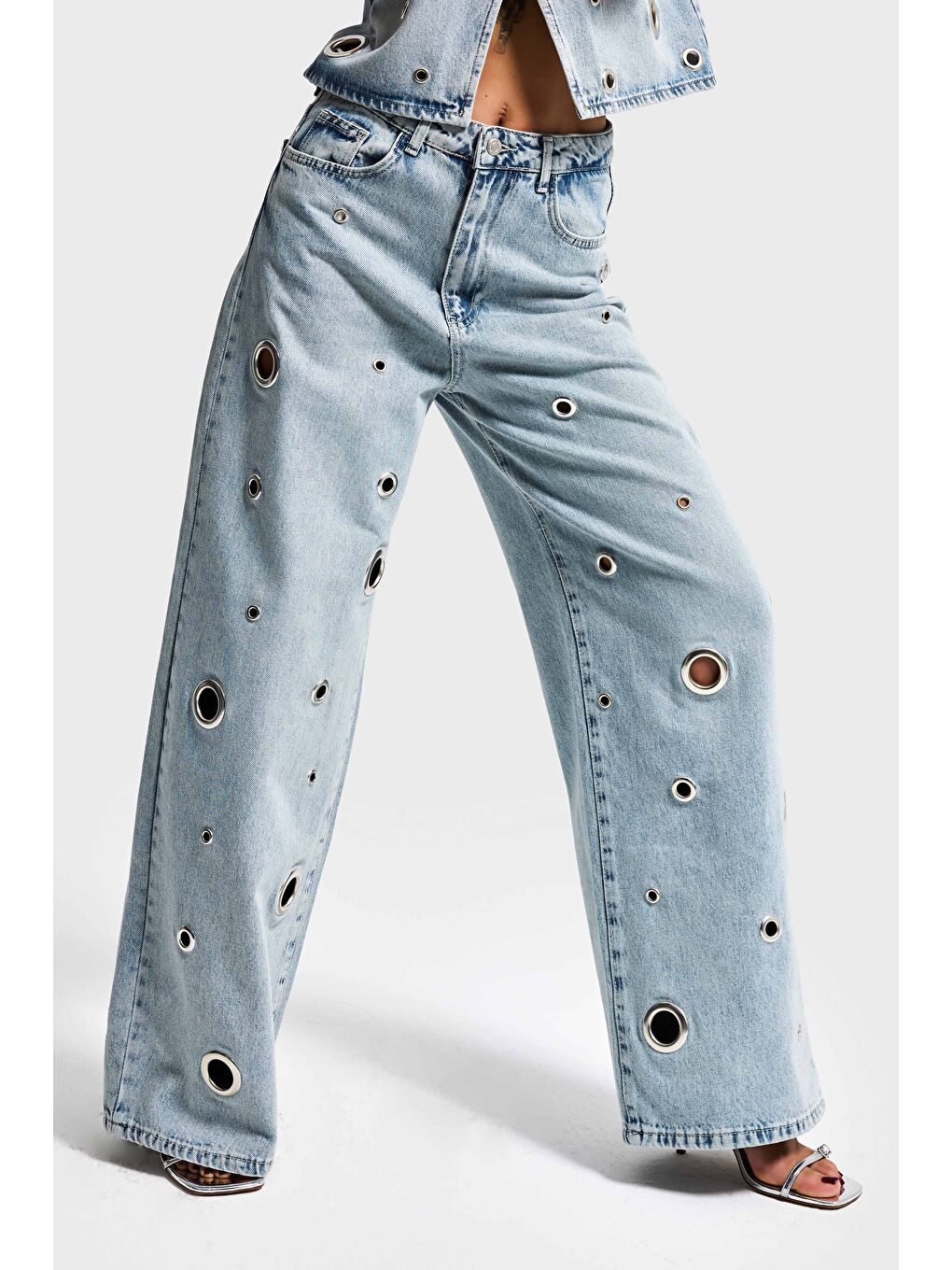 Mavi Kadın Ice 4s6-65 Baggy Fit Kuş Gözü Detaylı Özel Tasarım Denim Jean