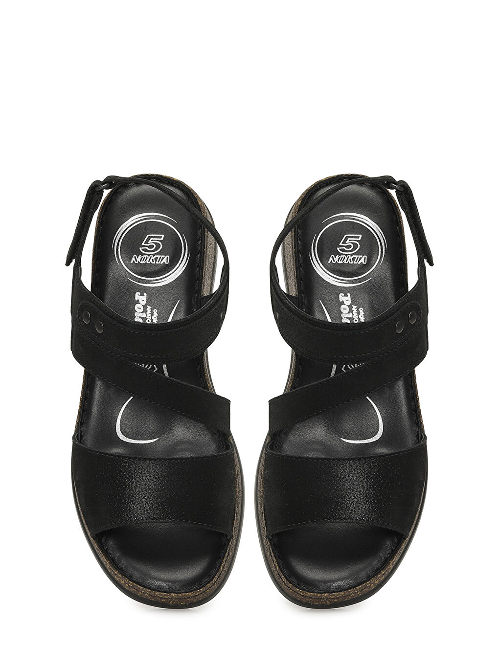 105790.Z6FX Siyah Kadın Comfort Sandalet-3