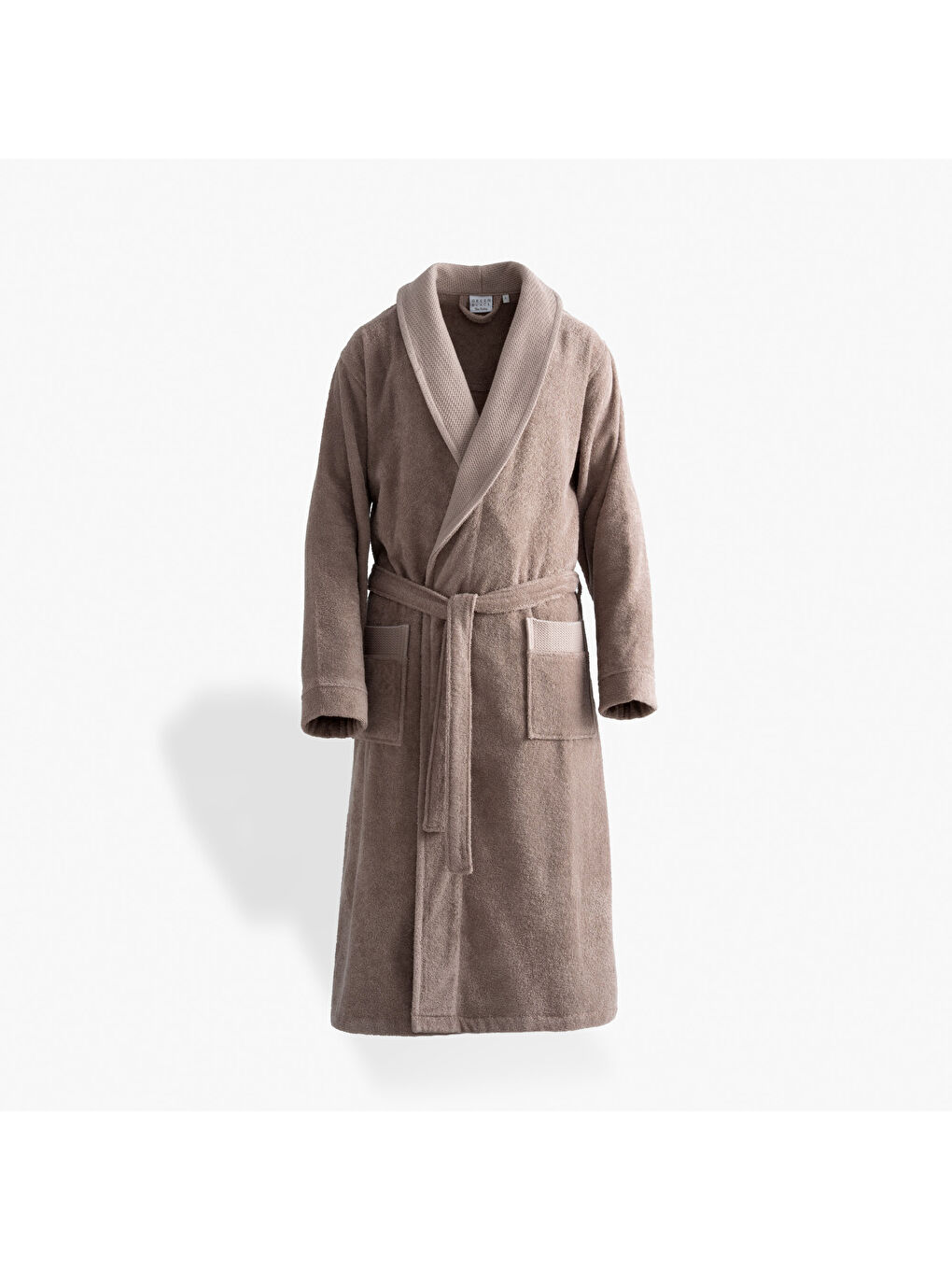 Lara Erkek Bornoz %100 Pamuk Jakarlı Kahverengi