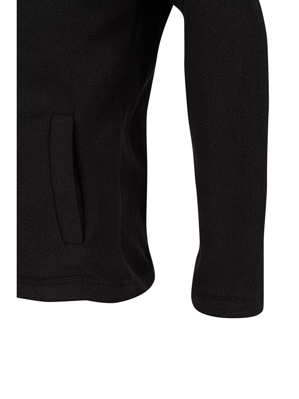 Siyah Crystal Çocuk Tam Fermuarlı İnce Polar Sweatshirt-3