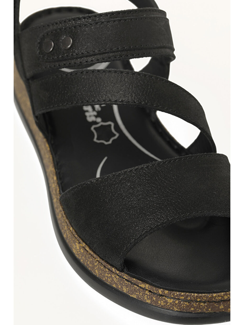 105790.Z6FX Siyah Kadın Comfort Sandalet-6