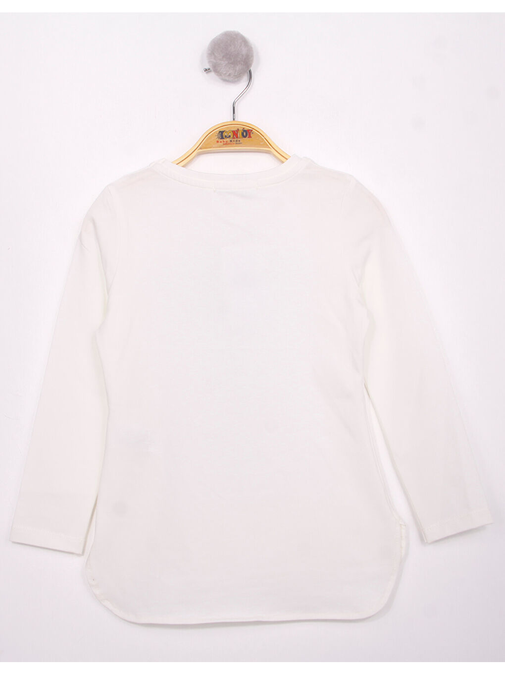 Ekru Kız Çocuk Fashion Baskılı Tişört-1