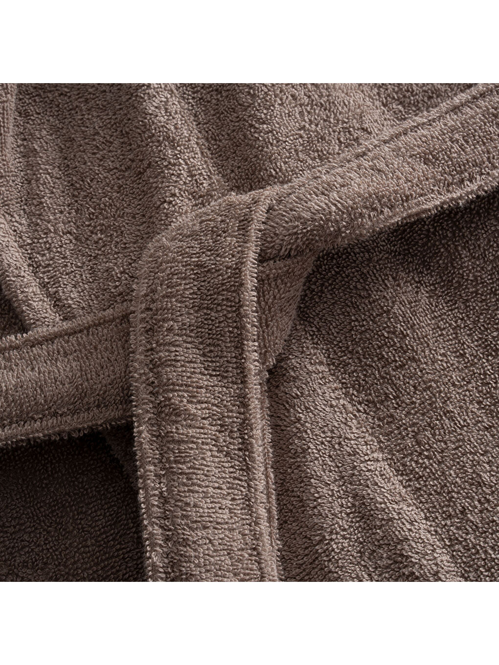 Lara Erkek Bornoz %100 Pamuk Jakarlı Kahverengi-3