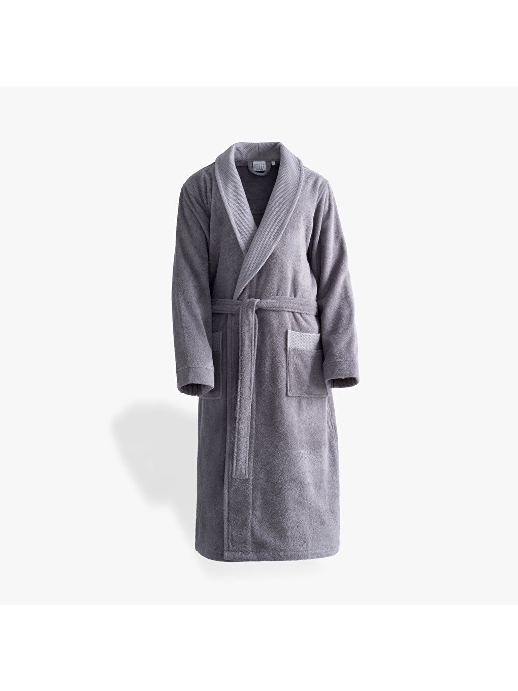 Lara Erkek Bornoz %100 Pamuk Jakarlı Koyu Gri