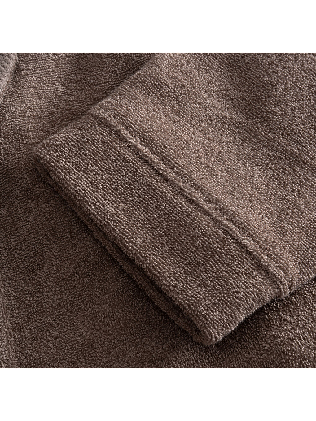 Lara Erkek Bornoz %100 Pamuk Jakarlı Kahverengi-4