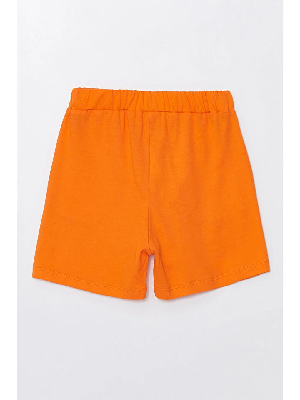 Turuncu Run Baskılı Penye Şort- T-shirt Erkek Takım-2