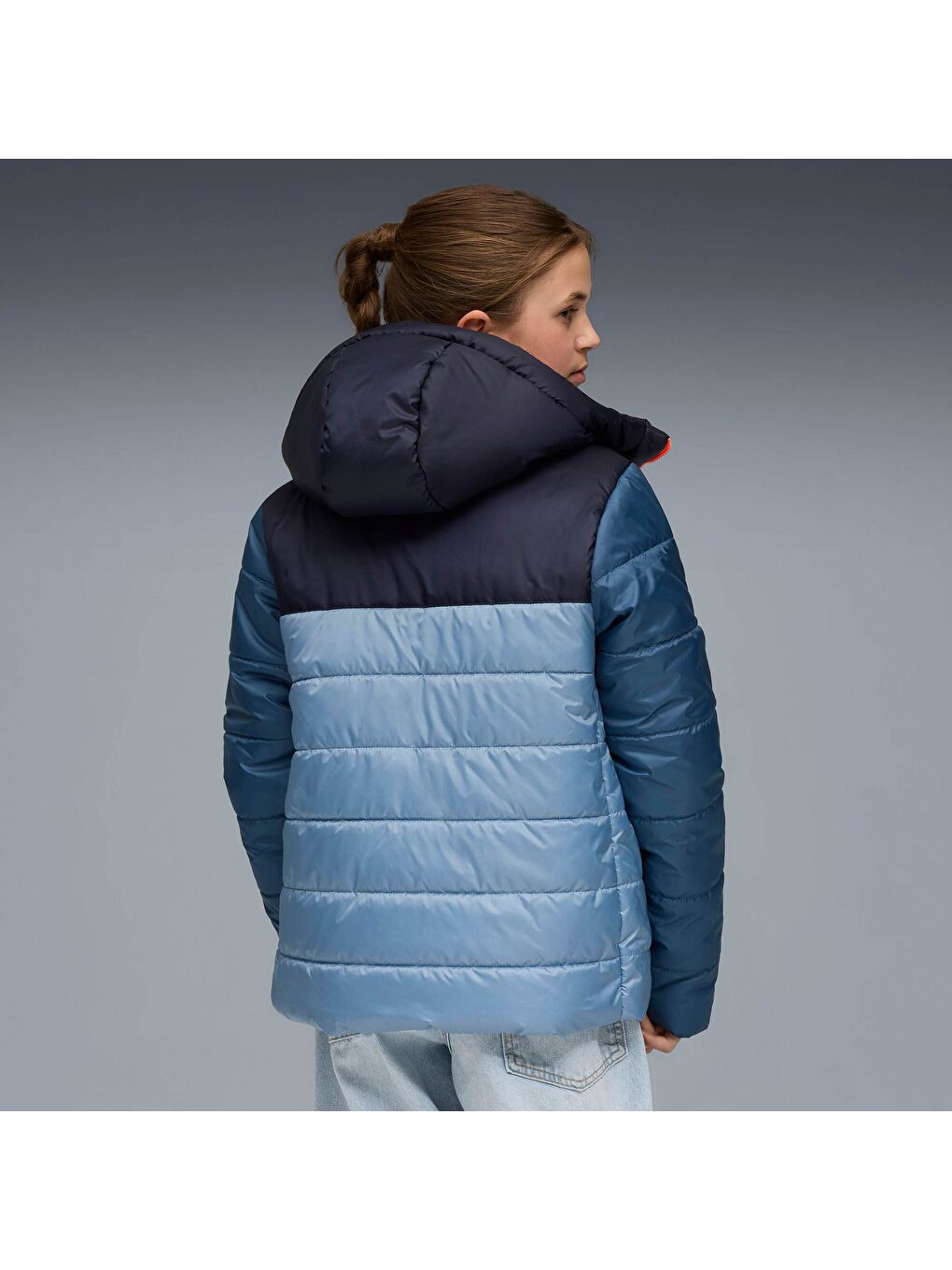 Mavi ESSENTIALS Genç Kapüşonlu Mont-1