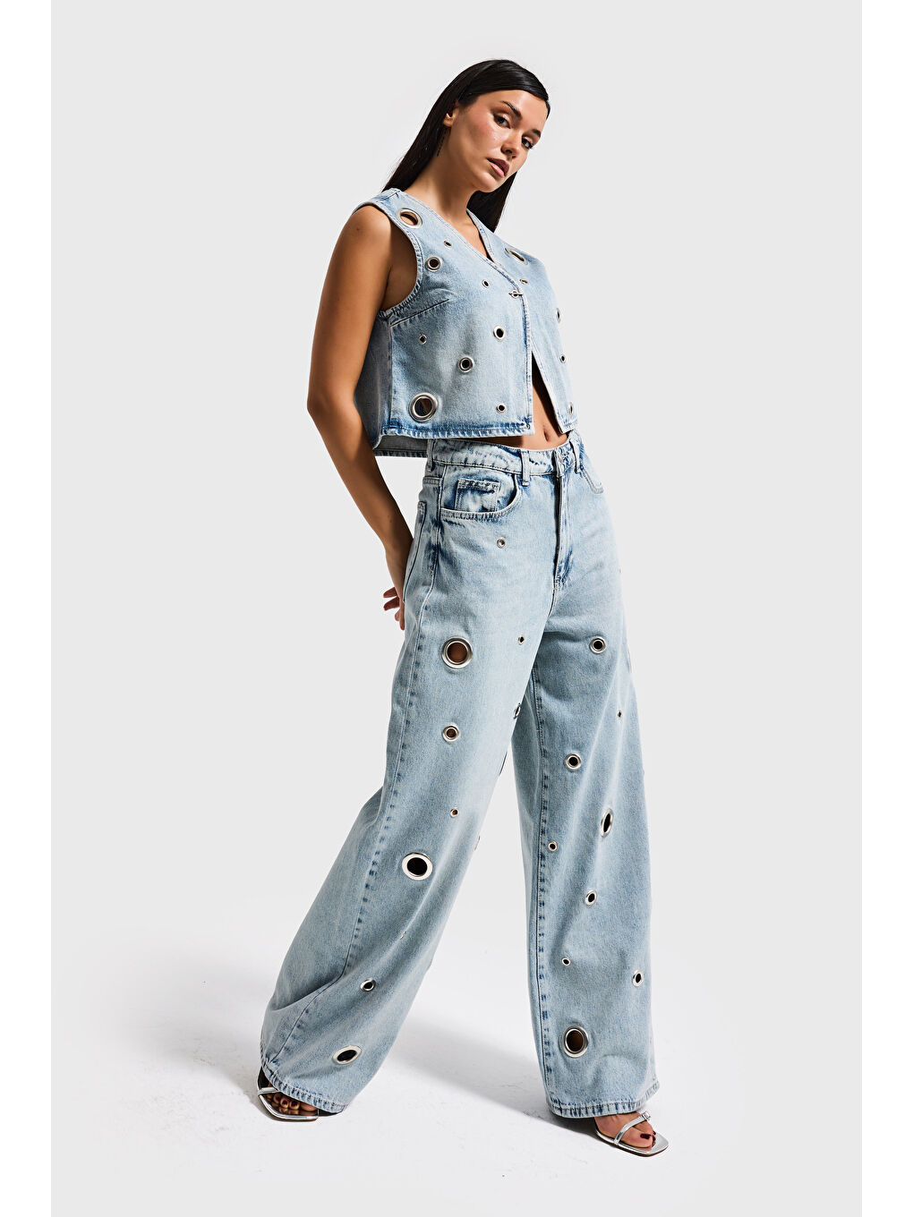 Mavi Kadın Ice 4s6-65 Baggy Fit Kuş Gözü Detaylı Özel Tasarım Denim Jean-4