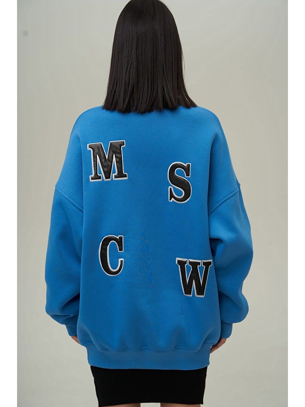 Venera Mavi Oversize Sweatshirt-5