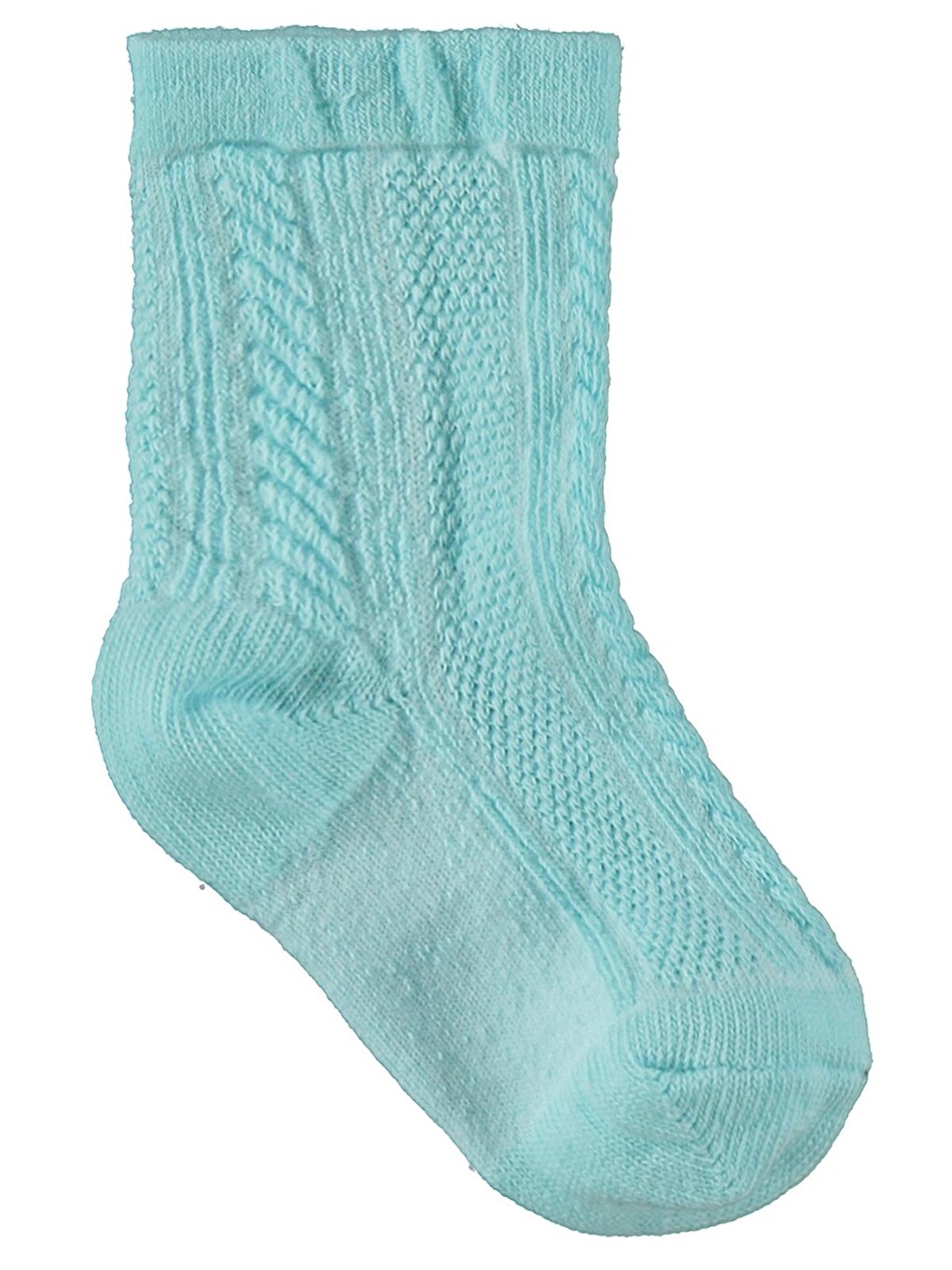Beyaz Baby Jakarlı Basic 3'lü 6-18 Ay Bebek Kız Çorap Set - Standart-1