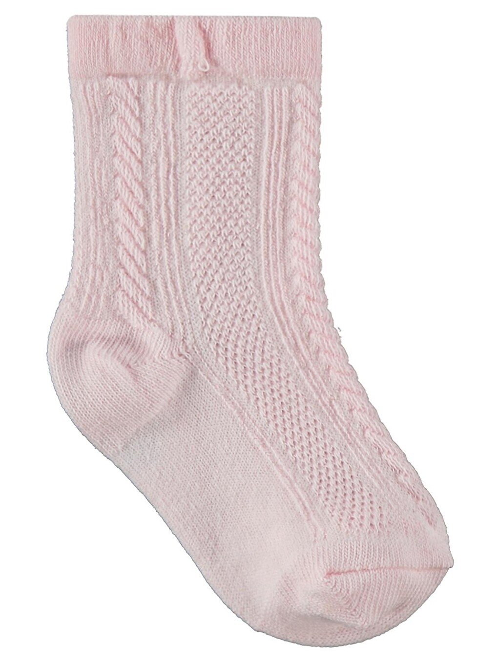 Beyaz Baby Jakarlı Basic 3'lü 6-18 Ay Bebek Kız Çorap Set - Standart-3