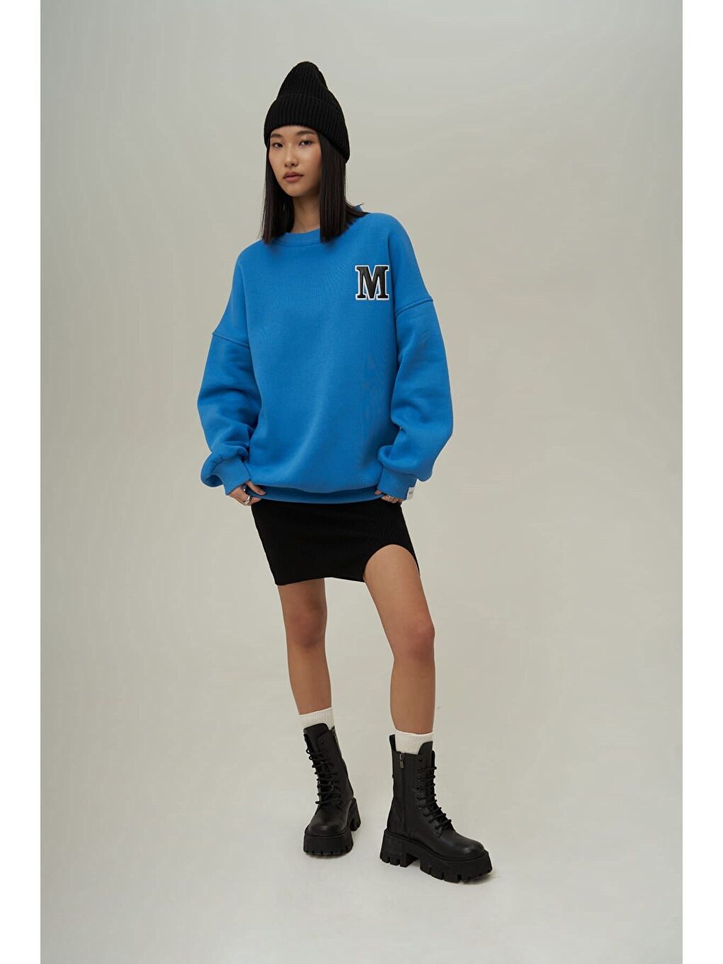Venera Mavi Oversize Sweatshirt-6