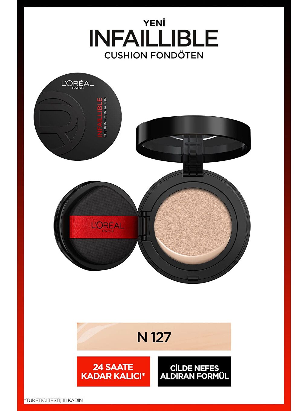 L'Oréal Paris Infaillible Freshwear Cushion Fondöten - N 127