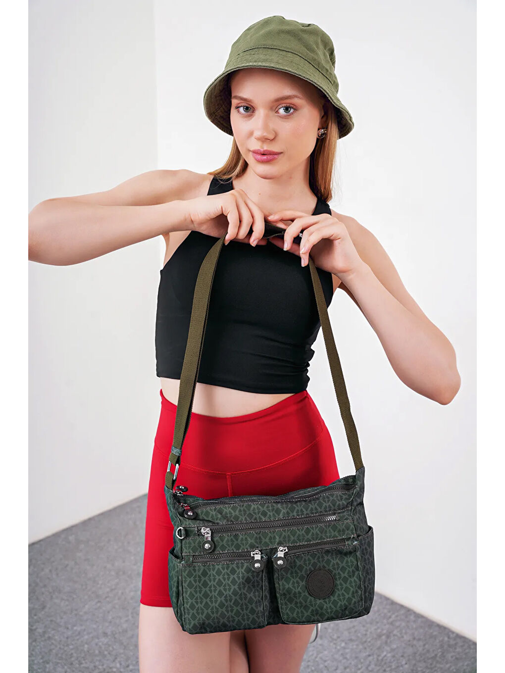 Yeşil Çapraz Askılı Kadın Çanta BHPC6004-2