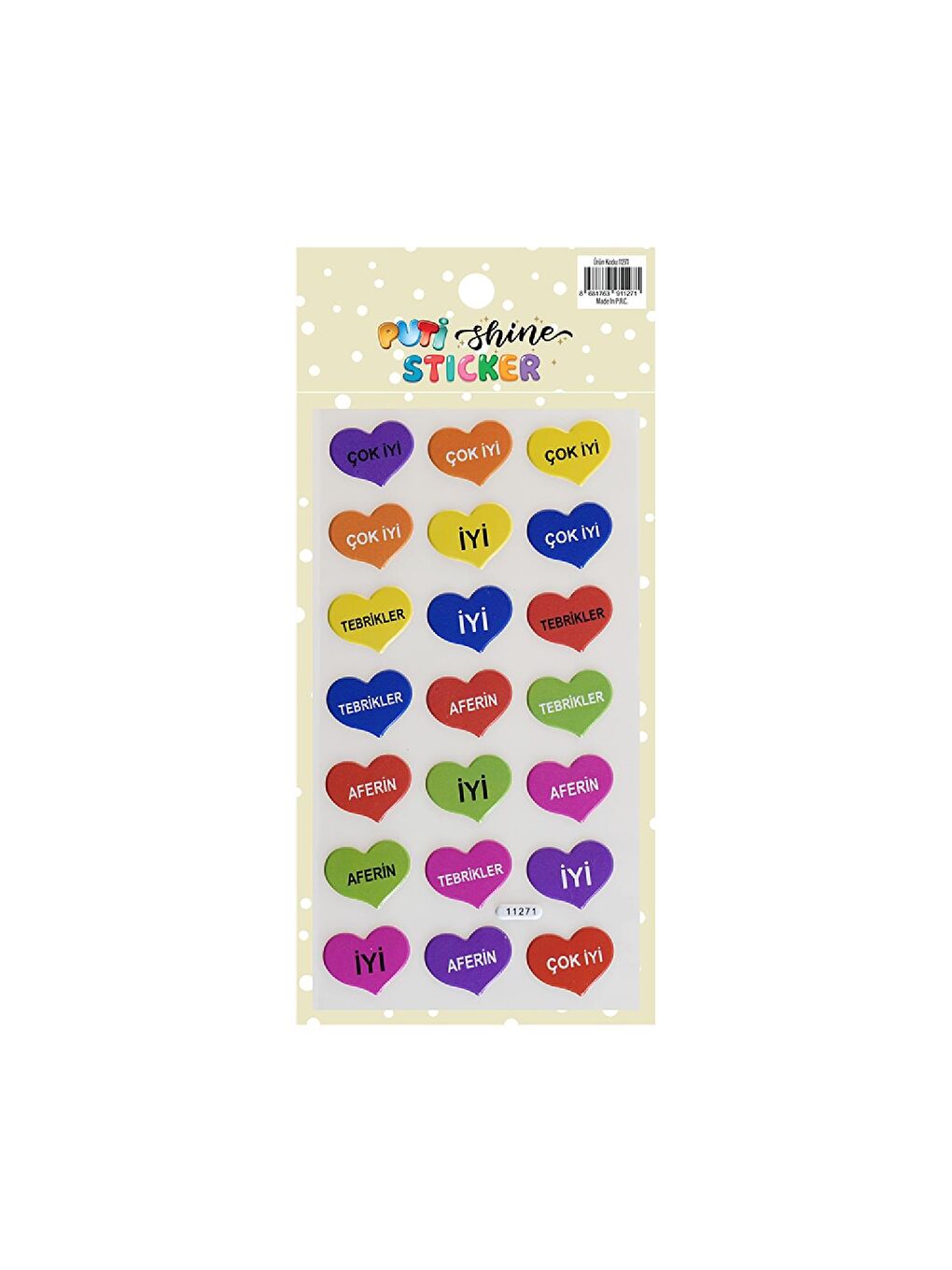 Shine Sticker - Kalp Şekilli Tebrikler (11271)