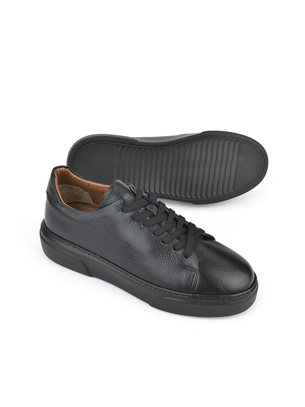 Erkek Hakiki Deri Sneaker 151423Z511 Siyah-3