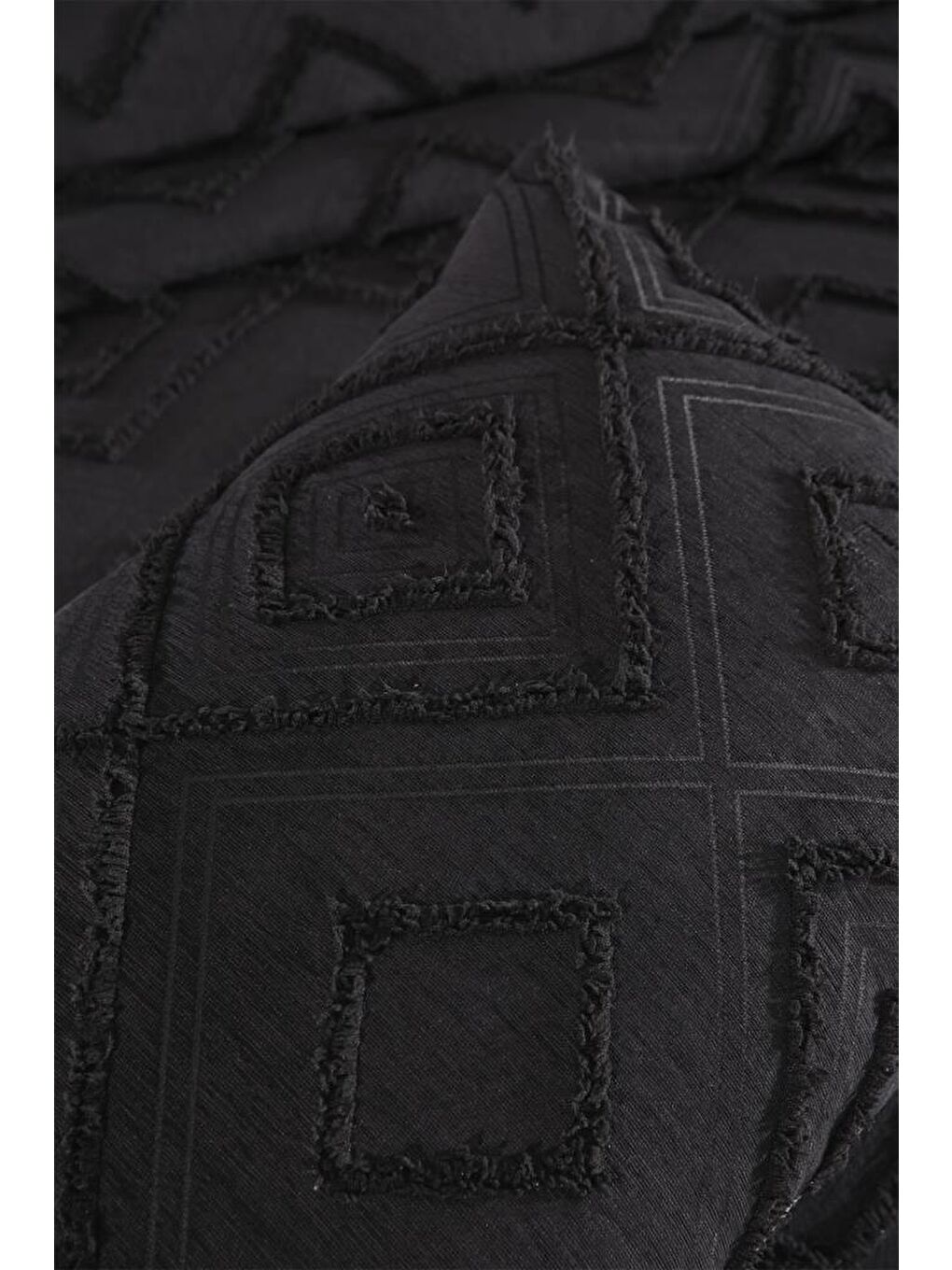 Samira 2 Parça Tek Kişilik Pike Takımı Siyah-4