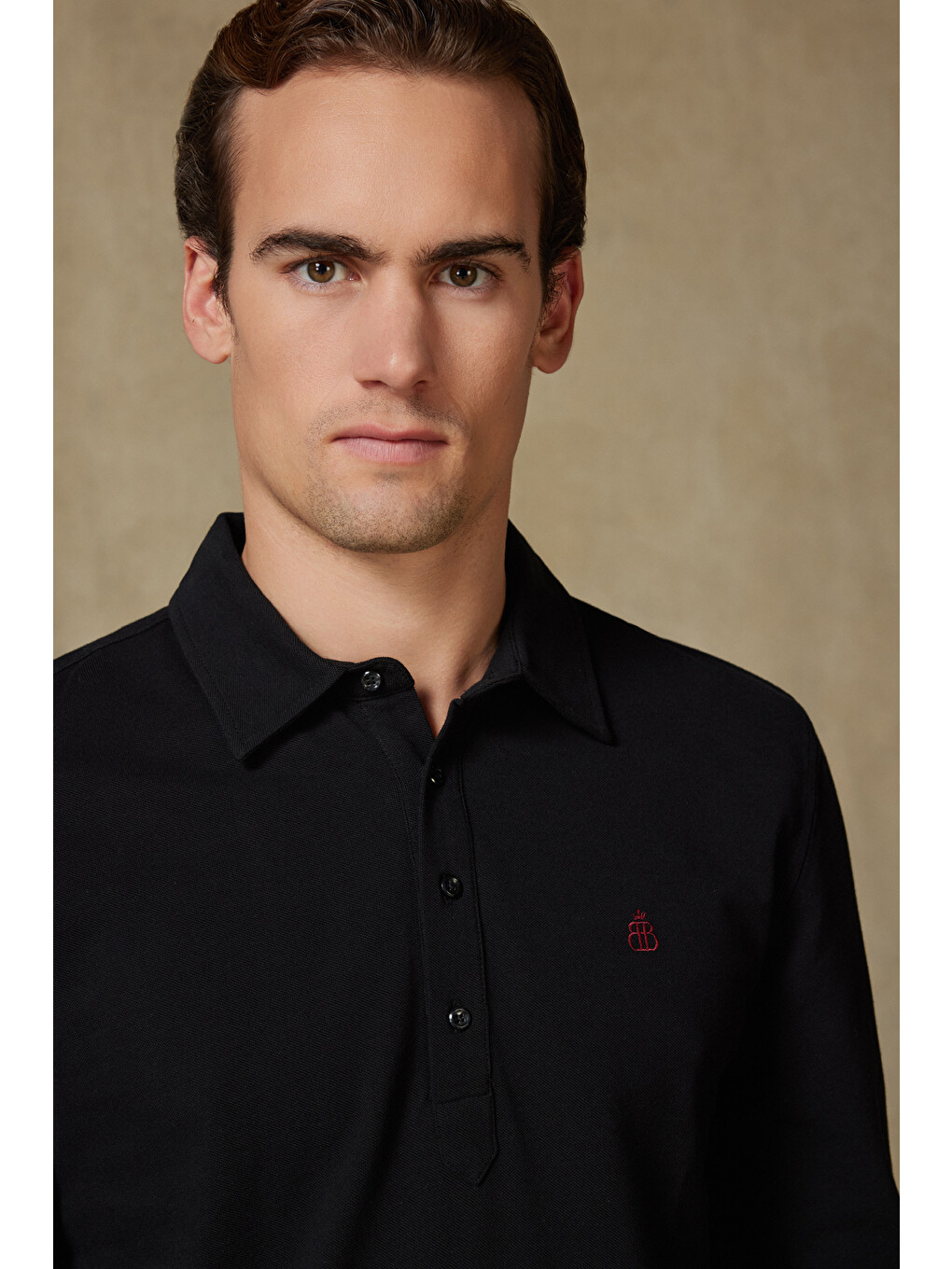 Castle Pike Pamuklu Comfort Fit Siyah Polo Yaka Erkek Düz Polo Shirt-1