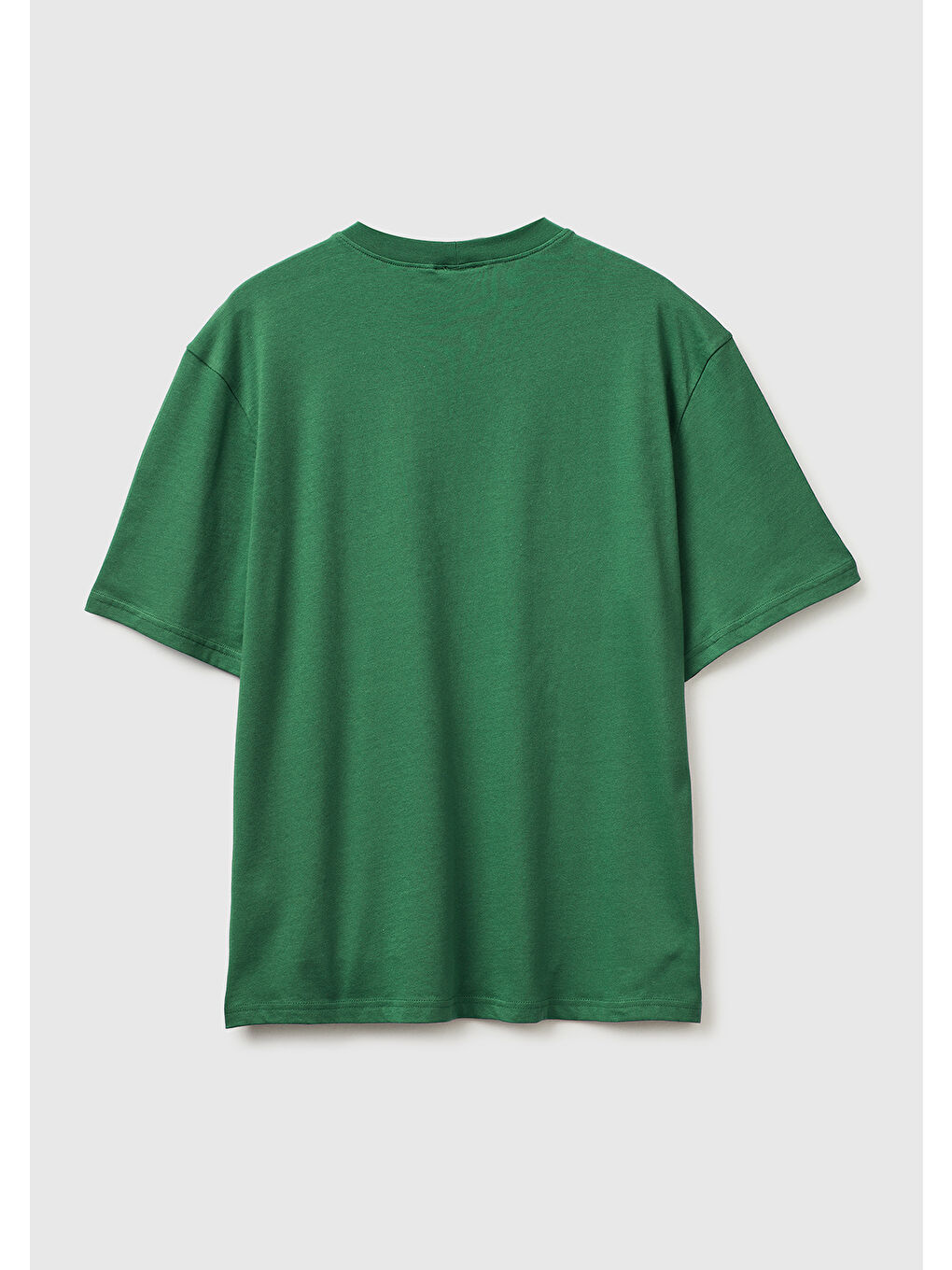Erkek Yeşil %100 Pamuk  Yazılı T-Shirt-1
