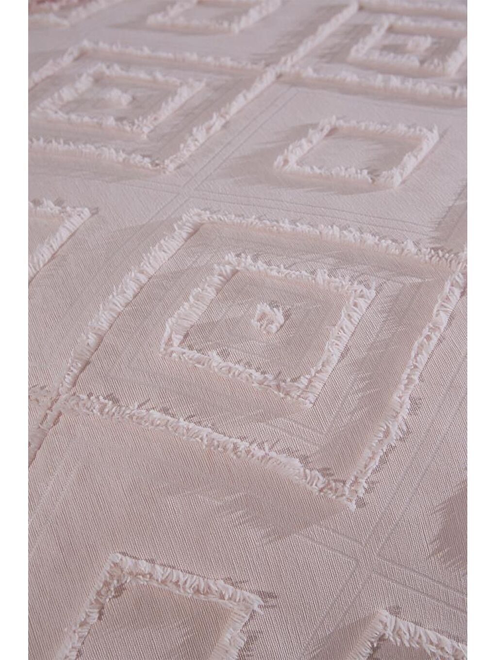 Pembe Samira 2 Parça Tek Kişilik Pike Takımı Pudra-3