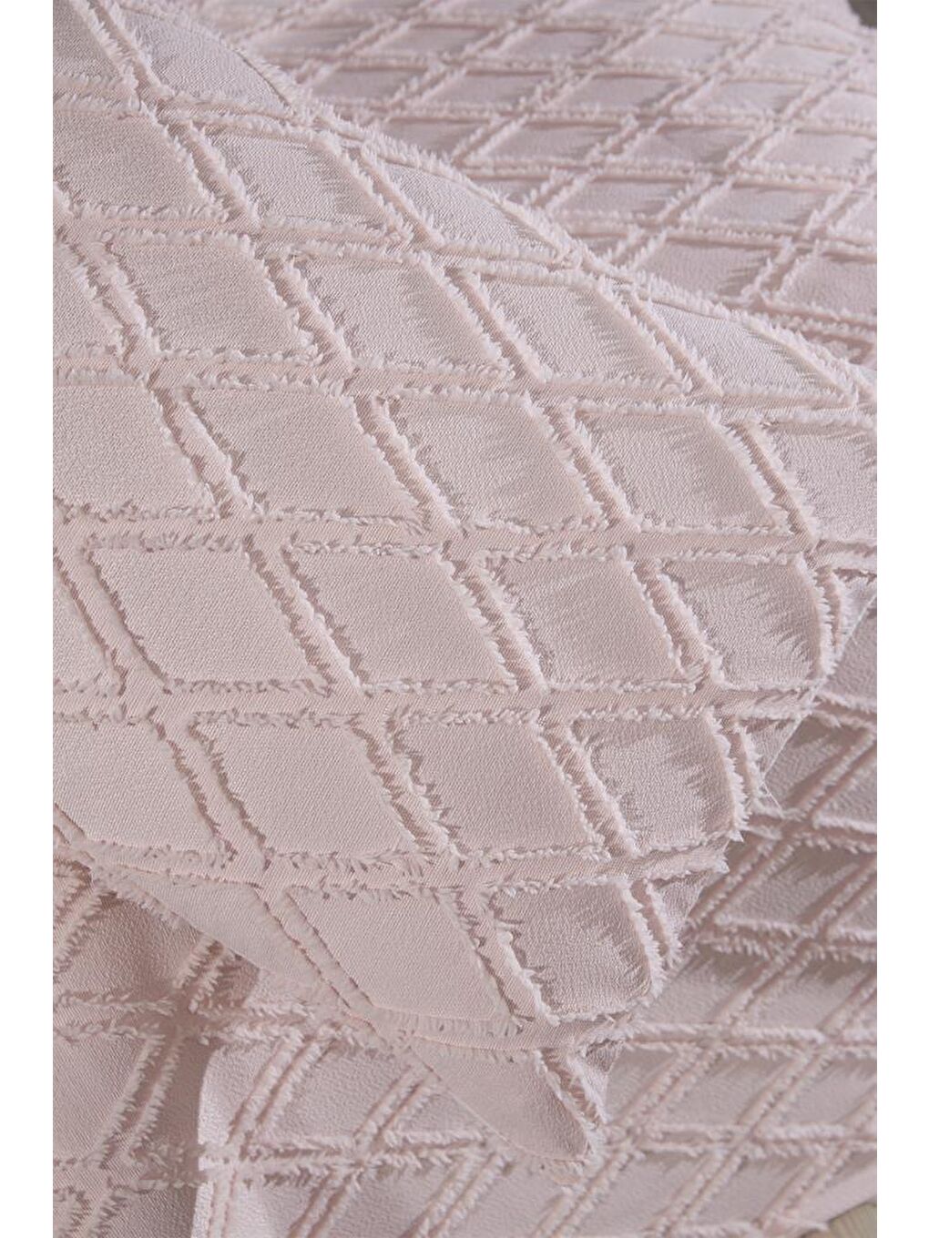 Pembe Vesya 2 Parça Tek Kişilik Pike Takımı Pudra-7