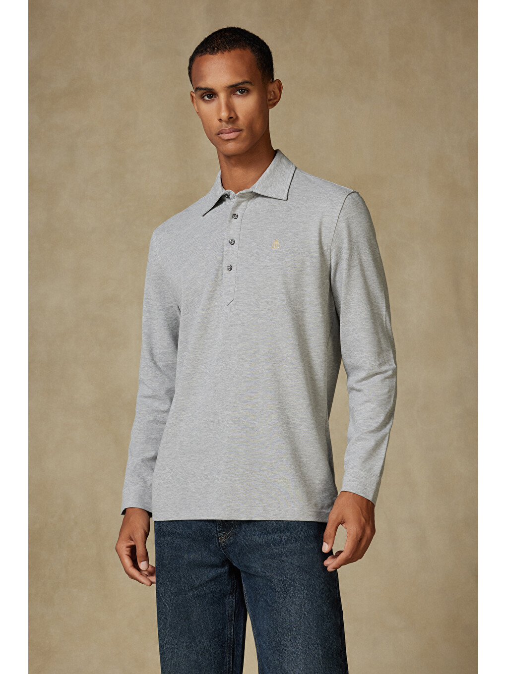 Castle Pike Pamuklu Comfort Fit Açık Gri Polo Yaka Erkek Düz Polo Shirt