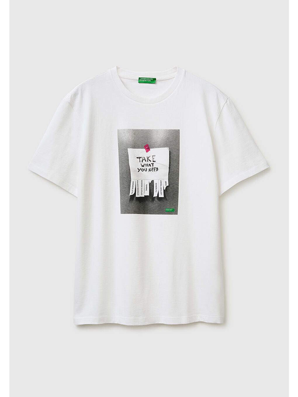 Erkek Beyaz  %100 Pamuk Regular Fit Grafik Baskılı T-Shirt