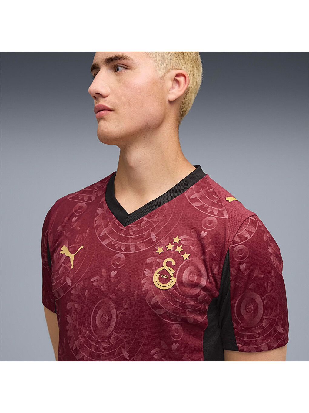 Galatasaray Third Erkek Bordo V Yaka Forma-3