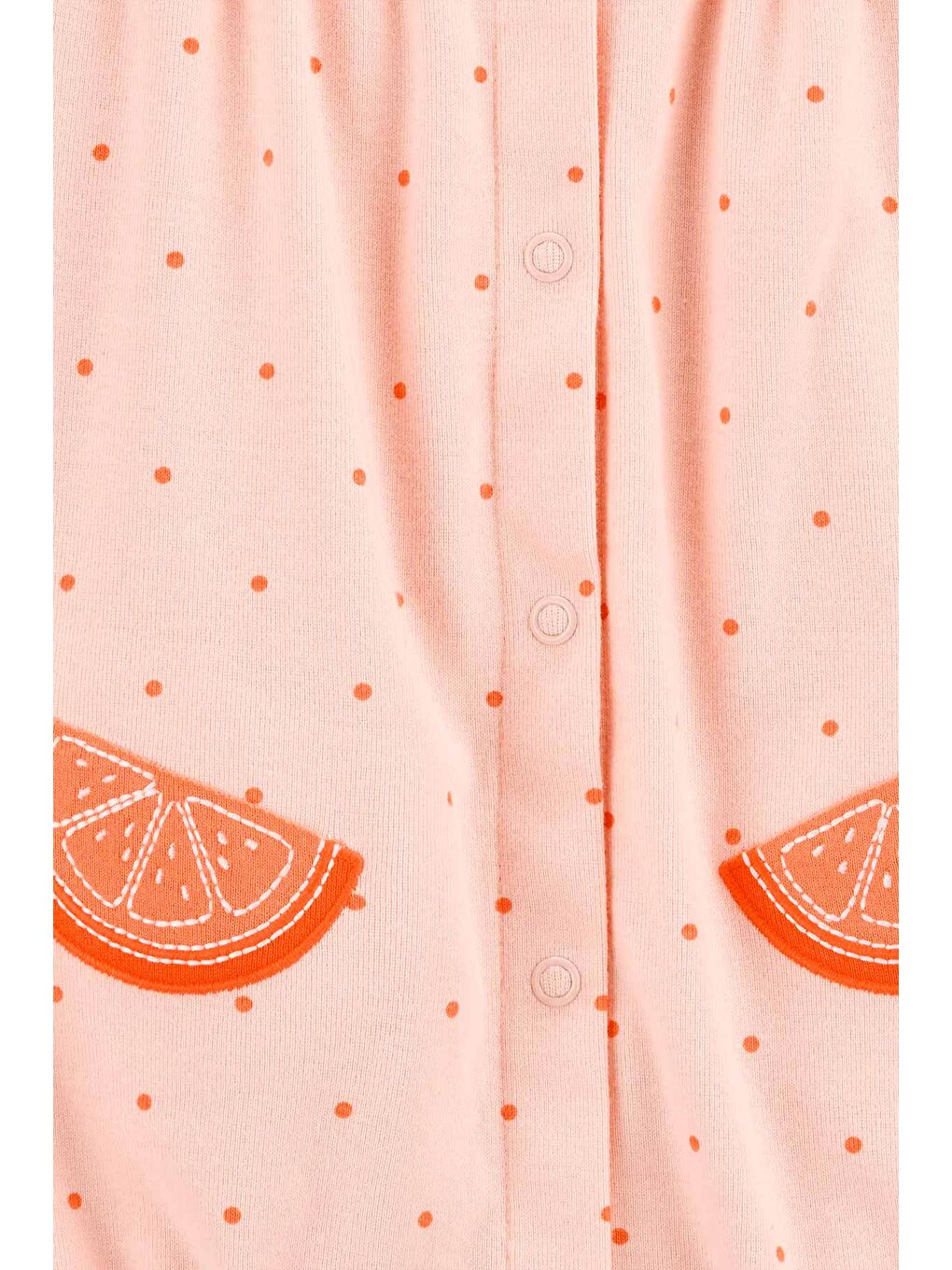 Turuncu Kız Bebek Kısa Tulum-1