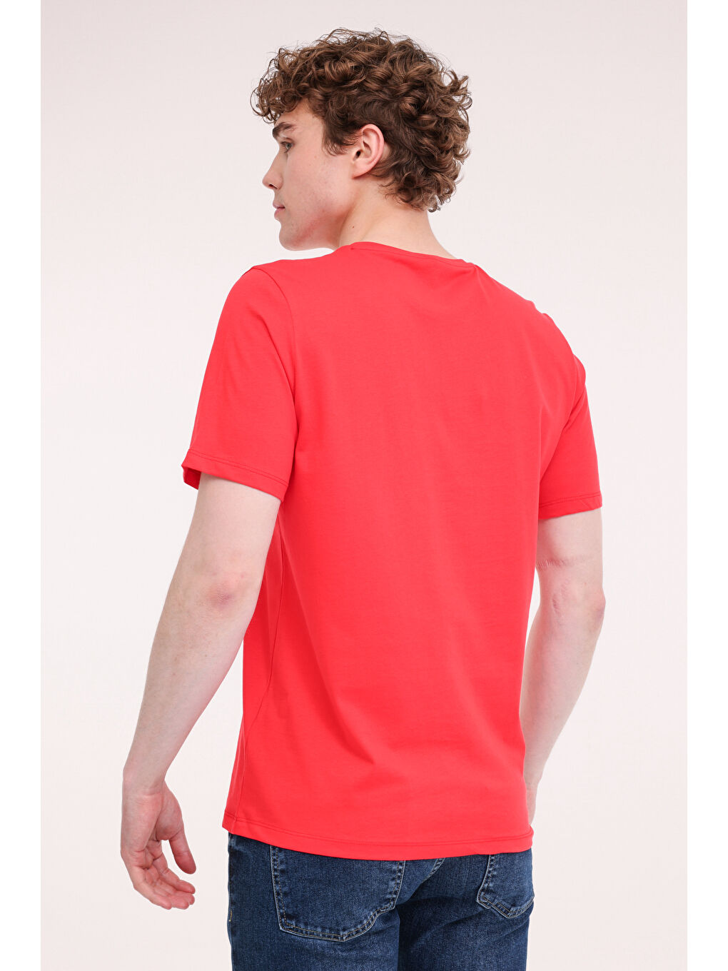 UL 11ATA-Y51 5FX Kırmızı Unisex Kısa Kol T-Shirt-1