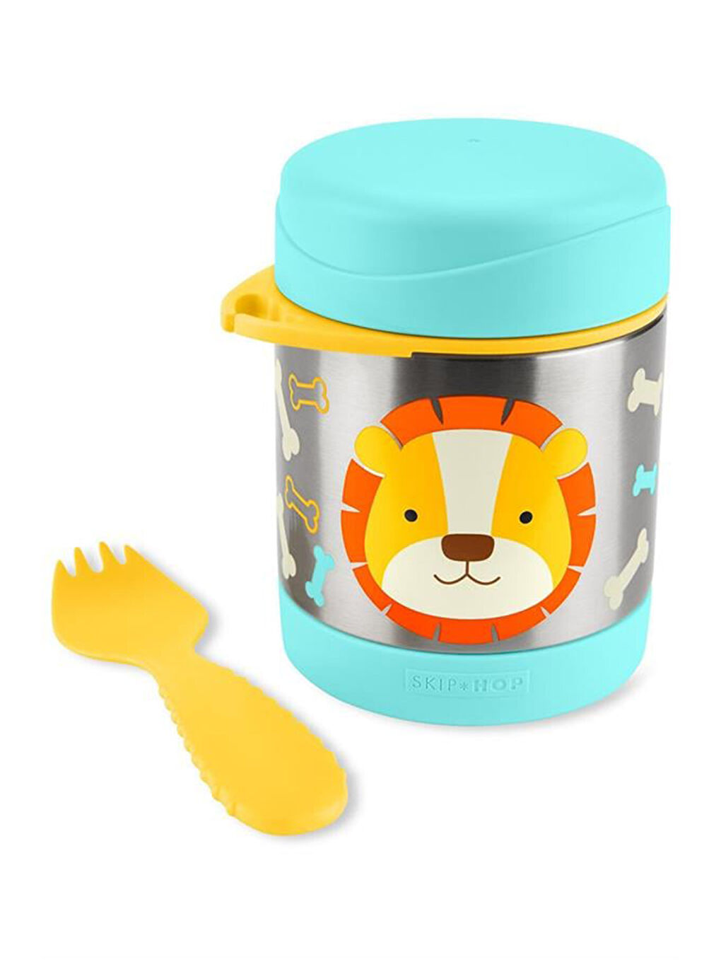 Paslanmaz Çelik Mama Saklama Termosu Seti - Aslan-1