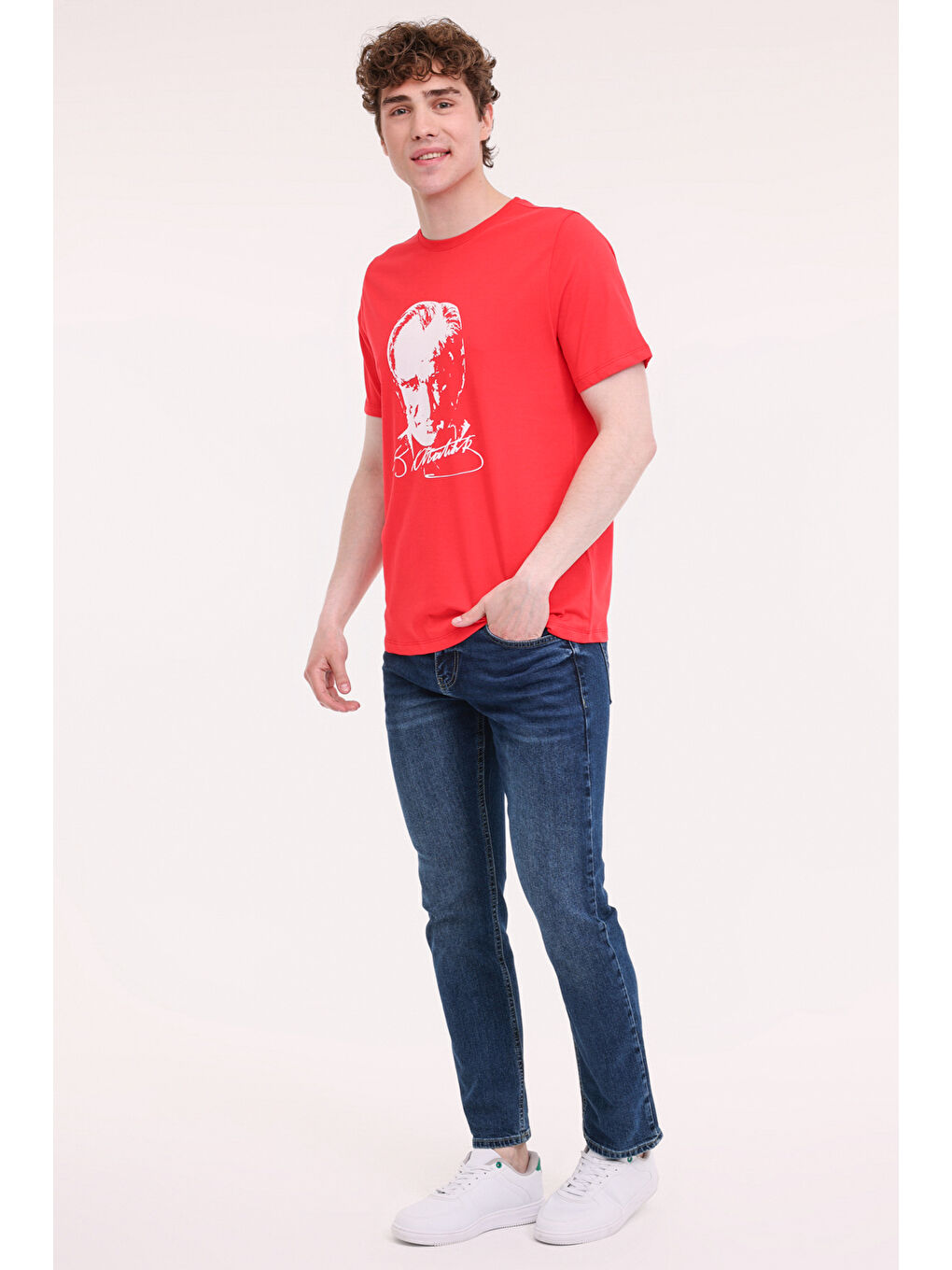 UL 11ATA-Y51 5FX Kırmızı Unisex Kısa Kol T-Shirt-2