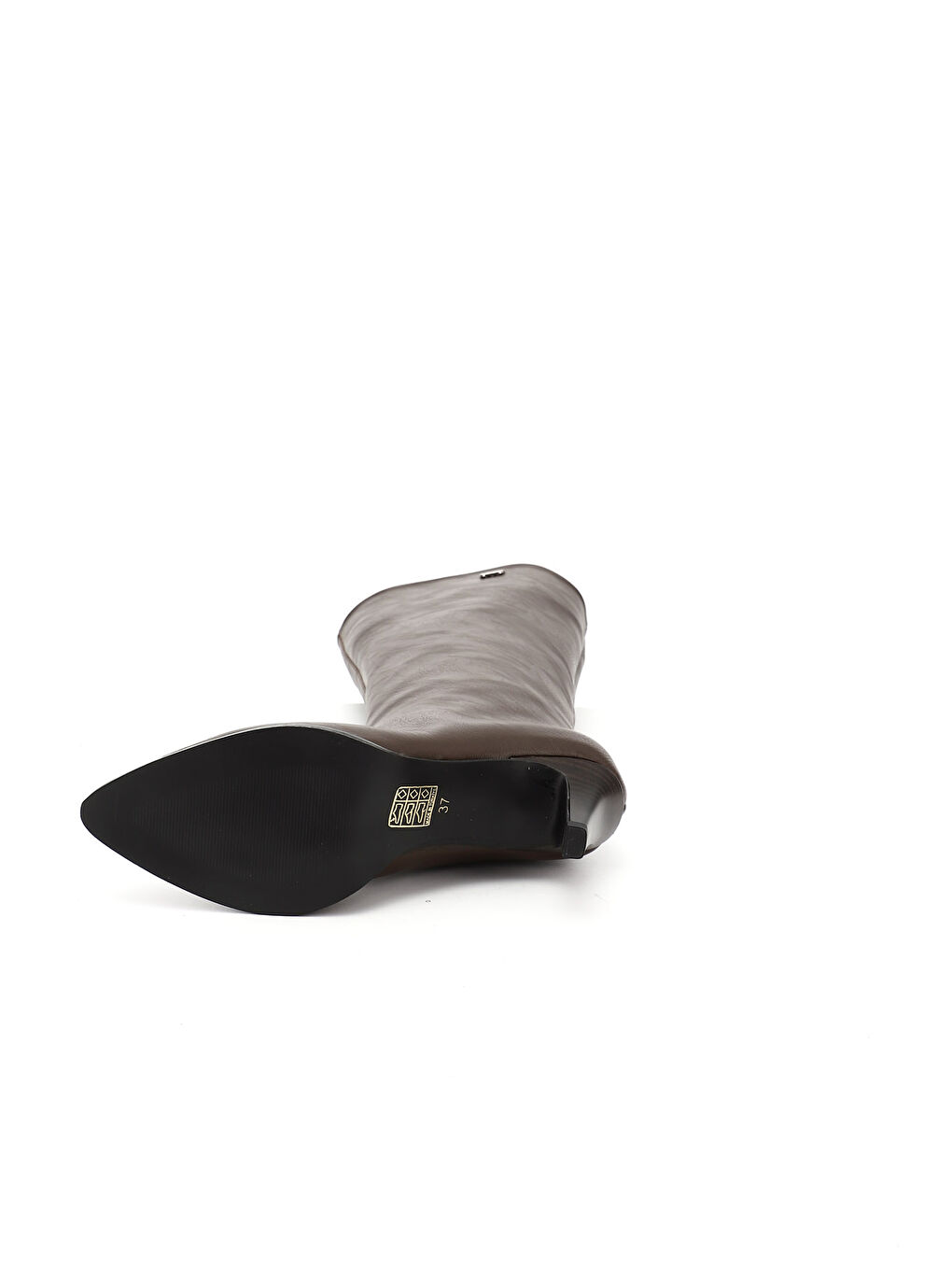 Kahverengi Kadın ÇİKOLATA KAHVE Sivri Burun İnce Topuklu Çizme-3