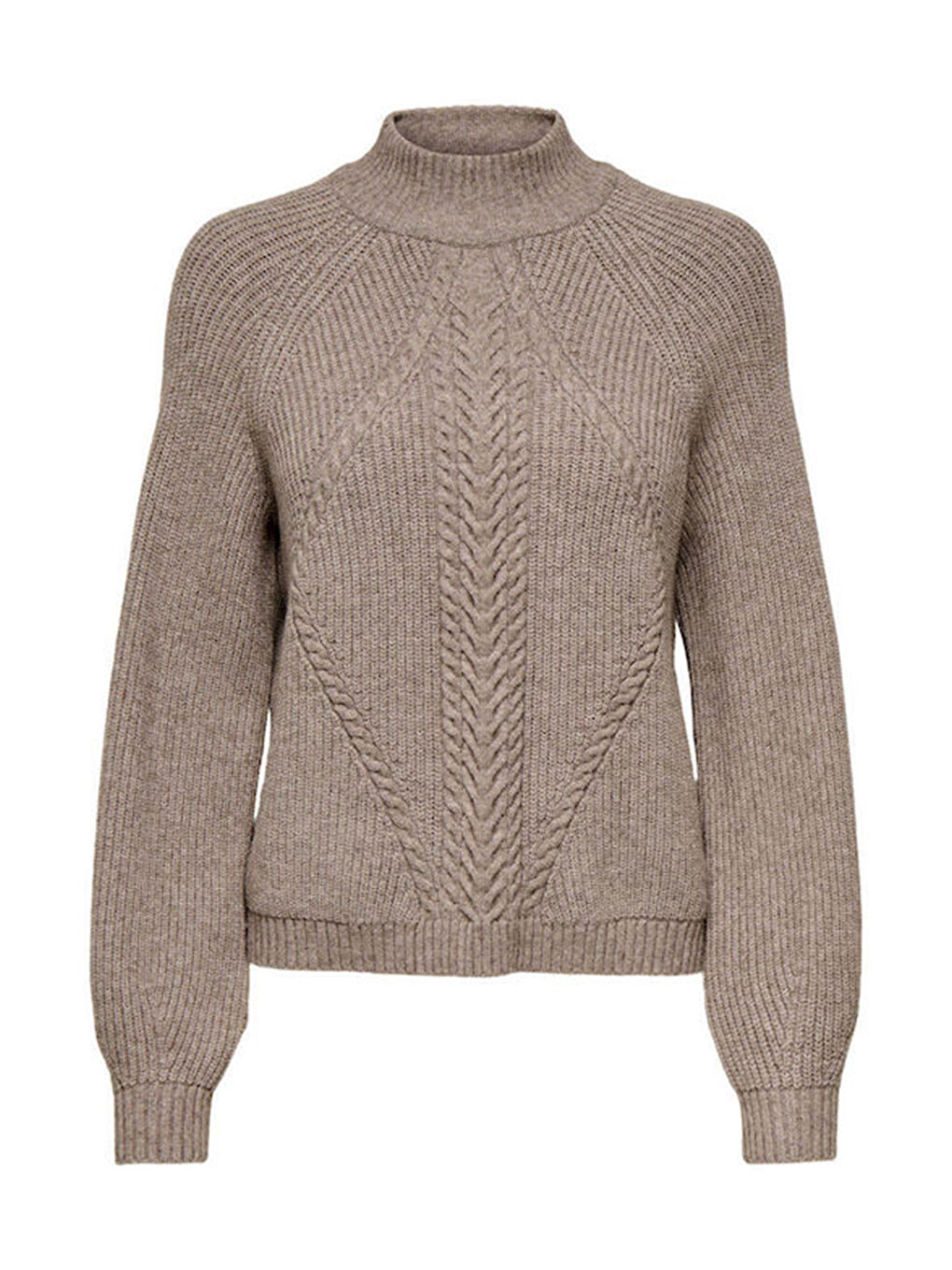 Kahverengi Onlkatia Regular Fit Yarım Balıkçı Yaka Örme Kadın Kazak 15324678-1