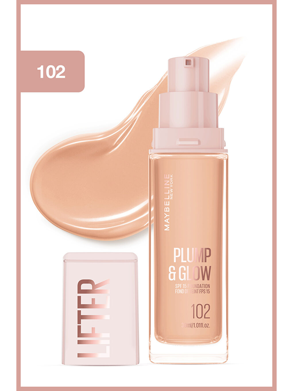 Lifter Niasinamid ve Hyalüronik Asit İçeren Aydınlatan Fondöten - 102-1