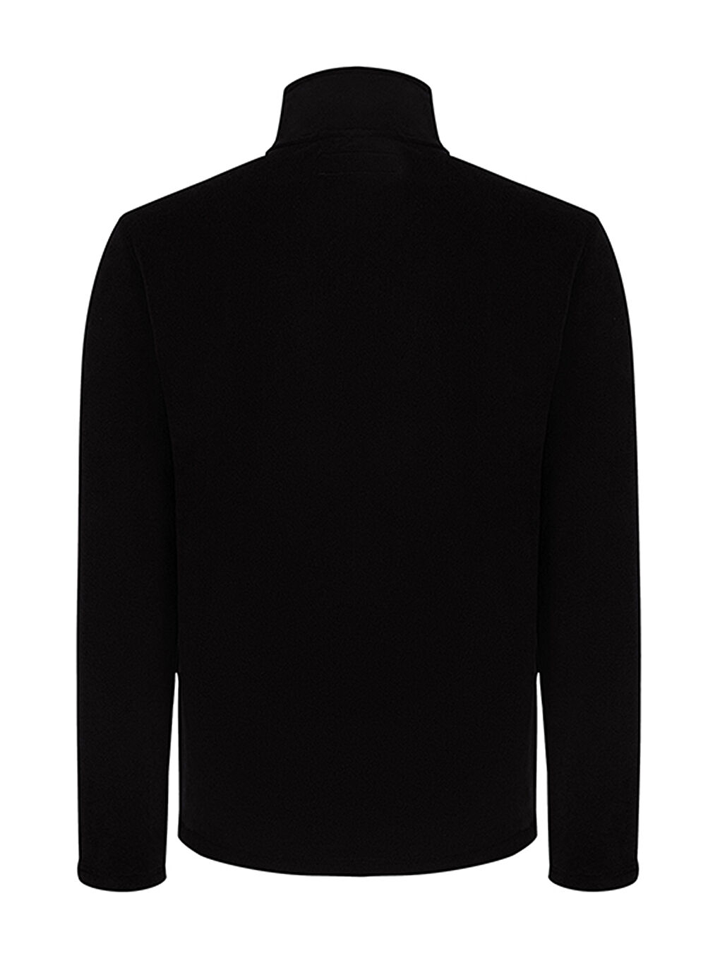 Siyah Erkek Polar Dik Yaka Sweatshirt-2