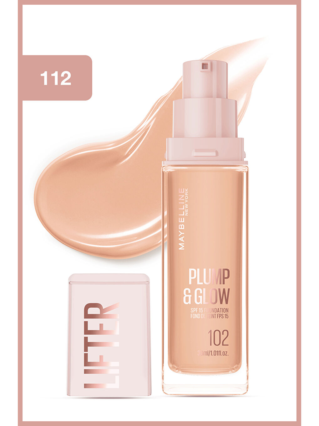 Lifter Niasinamid ve Hyalüronik Asit İçeren Aydınlatan Fondöten - 112-1