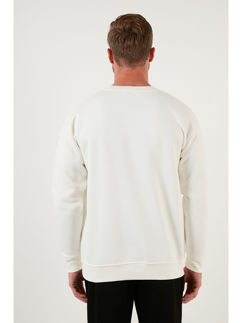 Ekru Regular Fit Bisiklet Yaka Şardonlu 2'li Paket Sweat 5905255S2-3