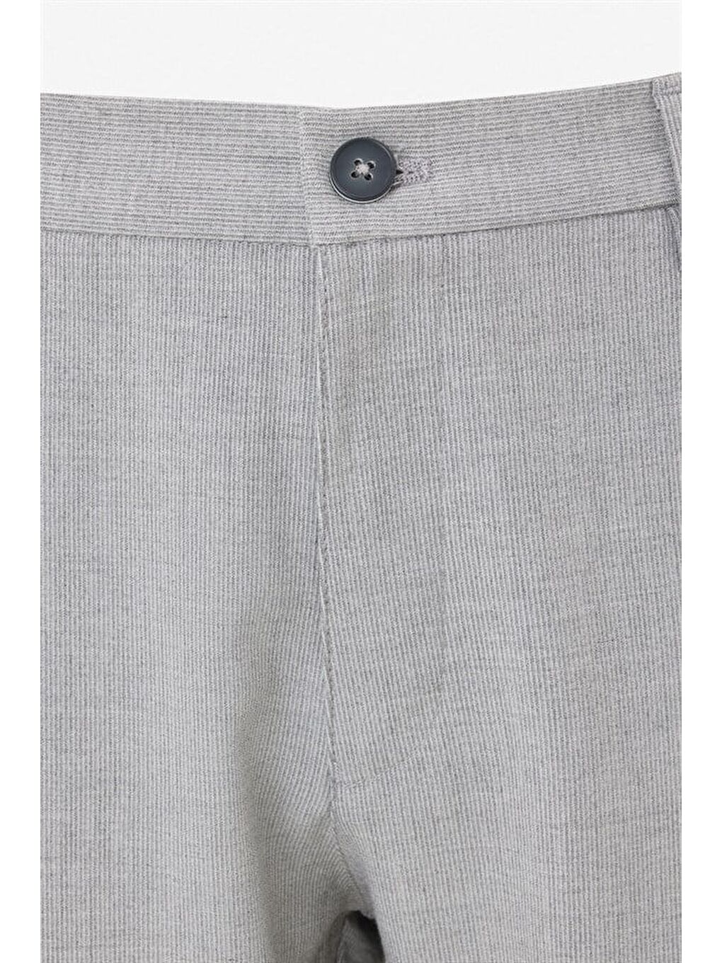 Gri Slim Düz Jogger Pantolon-1