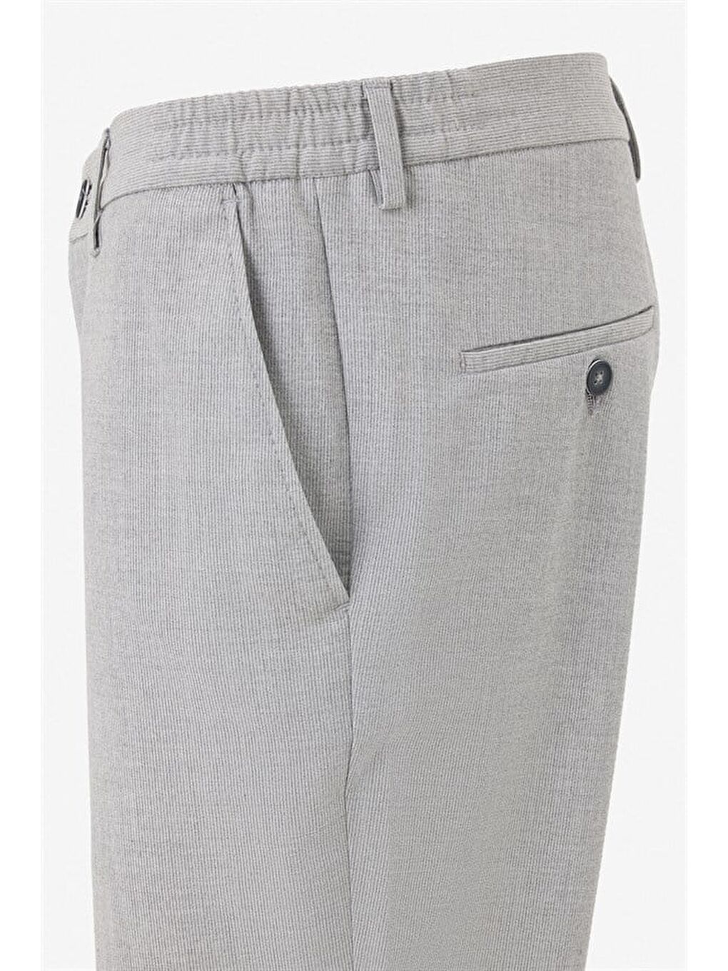 Gri Slim Düz Jogger Pantolon-2